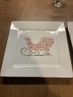 2 St. Nicholas Square EAT DRINK & BE MERRY 8.25" Salad Plate Santa Bin 136 - Image 1 of 4