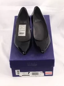 Stuart Weitzman Poco Pump Basic donna nuova con etichette $365 nero taglia 41/2M - Foto 1 di 5