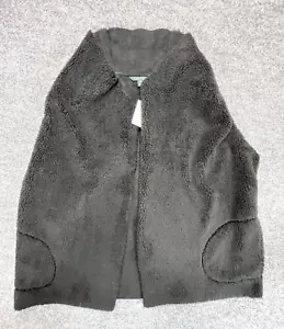 Lauren Ralph Lauren Women's 2X Vest Black Fleece - Picture 1 of 7