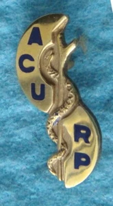 Vintage Member Lapel Pin Badge: ACURP (College Of Medical Quality) - Picture 1 of 2