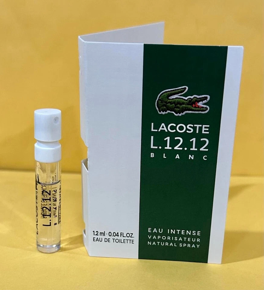 1 frasco LACOSTE EAU DE BLANC INTENSO L.12.12 hombres 0,04 oz eau de toilette spray Foto 1 de 1
