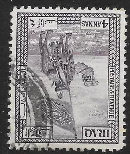 IRAQ SG46w 1923 4a CORONA WMK VIOLETA A LA IZQUIERDA DE CA USADO - Imagen 1 de 1