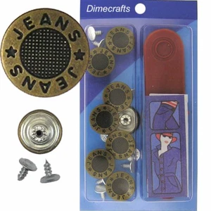 Botones Jean Tack de repuesto sin costura de 17 mm con herramienta (BSA15T8) 8 CT. - Imagen 1 de 5