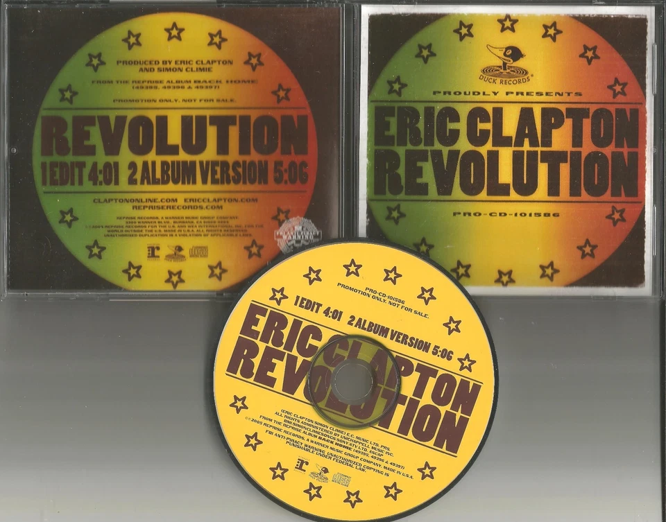 ERIC CLAPTON Revolution RARE EDIT PROMO Radio DJ CD Single 2005 USA MINT  - Image 1 of 1