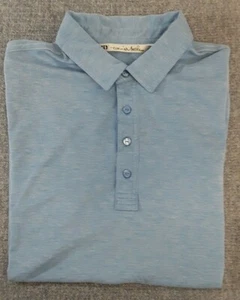 TRAVIS MATHEW Men's Medium Blue Polyester Blend Golf Polo Shirt TM - Picture 1 of 5