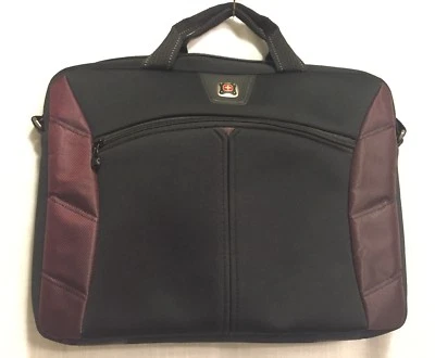 SwissGear The Sherpa Slimcase Computer Sleeve 16" GA-7500-01F00 Black Burgandy  - Image 1 of 4