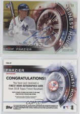 2018 Topps Finest Hour Gold Refractor /50 Clint Frazier #FHA-CF Rookie Auto RC