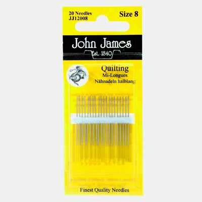 John James Quilting/Betweens Needles Sz 8 20pc - Image 1 of 2