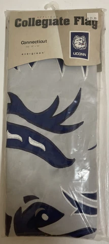UConn Huskies Evergreen Double Sided 28x44 Flag Cover