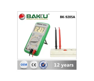 TESTER MULTIMETER MULTIMETRO DIGITALE TESTER PROFESSIONALE CON CAVI BAKU BK-9205 - Imagen 1 de 1
