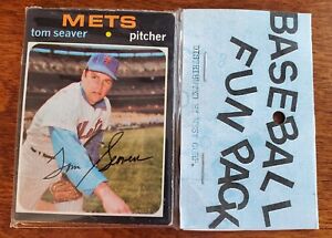 1971 Topps Baseball West Corp Fun Pack, Tom Seaver Showing On Top.