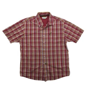 Camicia Ecko Unltd uomo XL quadri bottoni manica corta rosso giallo stile classico - Foto 1 di 8