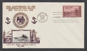 US Planty 944-34 FDC.1946 3c New Mexico, Crosby Photo cachet, unaddressed - Picture 1 of 1