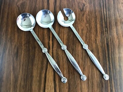 Boda Nova BIRKA Serving Spoons / Salad Servers - Set of 3 - 11" - Image 1 of 4