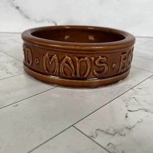 Vintage McCoy Pottery Dog Bowl Mans Best Friends His Dog Brown 7" - Picture 1 of 6