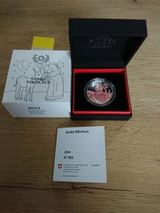 Szwajcaria 2024 Święty Mikołaj z certyfikatem artysty only 200 pcs worldwide 6/200! - Zdjęcie 1 z 5