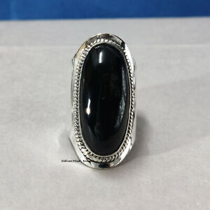 Black Onyx Ring 925 Sterling Silver Ring Engagement Ring All Size EC-13