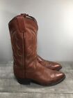 Dan Post 6532 El Paso Brown Leather Cowboy Western Mens Boots Size 9.5 Vintage