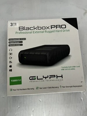 Glyph Technologies 3TB Blackbox PRO 7200 rpm USB-C 3.1 External Hard Drive - Image 1 of 4