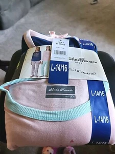 Eddie Bauer Kids 4-piece Pajamas, Light Pink, L (14-16) - Picture 1 of 4