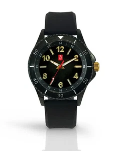 CLEARANCE! Prestige Medical Nurse Wilshire Premium Silicone Black Unisex Watch - Picture 1 of 1