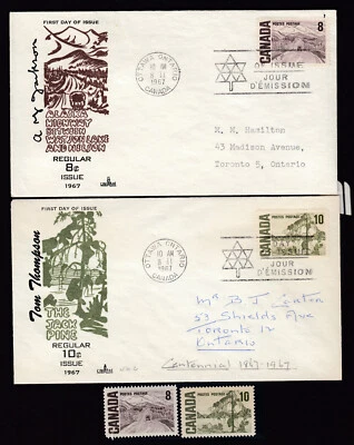 1967  #461 8¢  ALASKA HIGHWAY & #462 10¢ JACK PINE CENTENNIAL FIRST DAY COVERS - Image 1 of 4