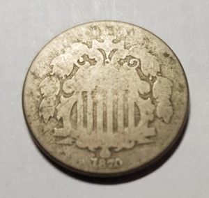 1870 Shield nickel. Circulated. Ungraded. - Picture 1 of 3
