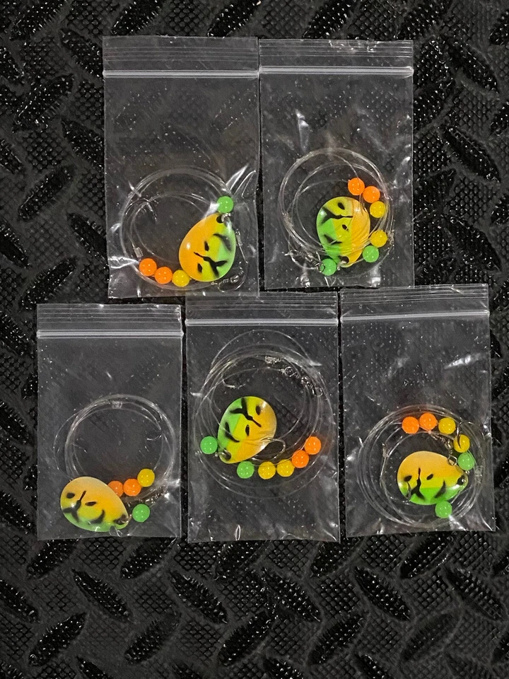 North  Coast Lure Walleye Crawler Harness 5 Pack Dbl Hook Colorado Blade 3 - Image 1 of 3