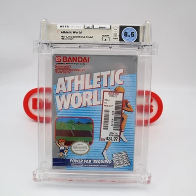 NES Nintendo Game ATHLETIC WORLD - WATA GRADED 8.5 A! NEW &  Sealed with H-Seam! - Photo 1/4