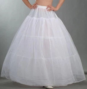 Petticoat Reifrock Ringe Brautkleid Weiß mit Tüll Gr.32-60 Länge ca.80cm DE - Bild 1 von 10
