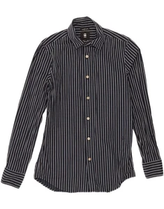 G-STAR Mens Slim Shirt Medium Navy Blue Striped FH02 - Picture 1 of 3