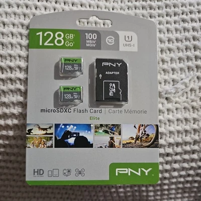 PNY 128GB Elite Class 10 U1 microSDXC Flash Memory Card - Image 1 of 2