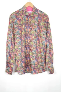 Camisa Para Hombres Claudio Lugli Couture Colorida Estampado Paisley Estampado Grande - Imagen 1 de 7