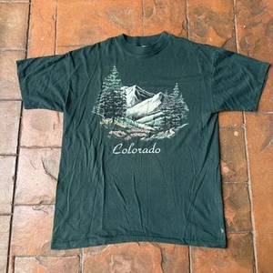 Vintage 90s Colorado Nature Mountain T-Shirt XL Single Stitch USA - Picture 1 of 8
