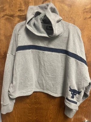 Under Armour Project Rock Taped Fleece Women’s Size XL Oversized Hoodie 1346014 - Image 1 of 4