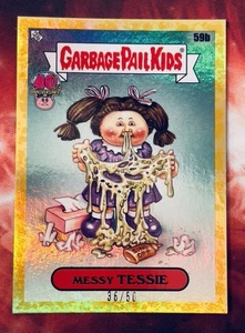 2025 Topps Garbage Pail Kids 40th Anniversary GOLD /50 Messy Tessie B Variant - Picture 1 of 2