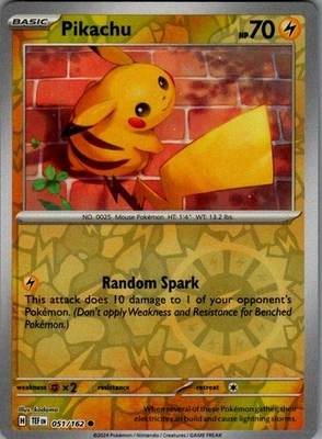 Pikachu Reverse Holo Common SV05: Temporal Forces 051/162 NM - Image 1 of 2