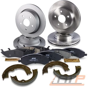BREMSSCHEIBEN + BREMSBELÄGE + BREMSBACKEN VORNE + HINTEN FÜR DODGE RAM 1500 - Bild 1 von 12