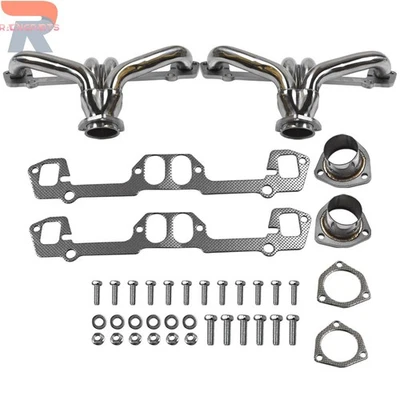 For Dodge Chrysler Plymouth Small Block 273-360 5.2/5.6 Shorty Exhaust Headers - Image 1 of 4