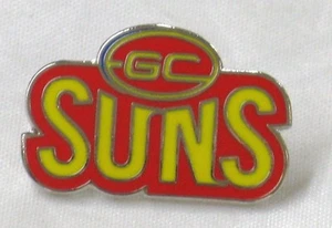 33683 GOLD COAST SUNS AFL TEAM LOGO MASCOT LAPEL TIE HAT PIN - Picture 1 of 1