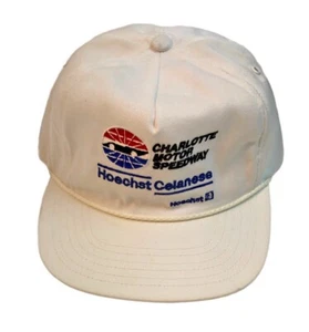 Sombrero de camionero Nascar Charlotte Motor SpeedWay Hoechst Celanese años 70 hecho en EE. UU. - Imagen 1 de 2