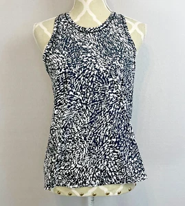 Athleta Ultimate Train Tank Top Black White Print Nebula Racerback XS Run Train - Bild 1 von 9
