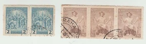 Czechoslovakia,  MI. 285, PAIR, + , MI. 405, TRIPLE, USED - Picture 1 of 3