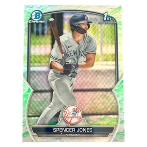 Spencer Jones 2023 1st Bowman Chrome #BCP-139 Lunar Glow Refractor SP NY Yankees - Bild 1 von 4