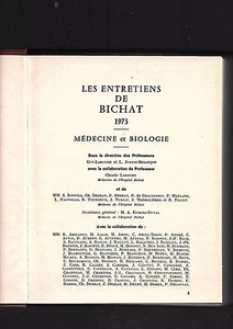 The Interviews Bichat 1973 Medicine And Biology Ref E27H - Picture 1 of 10