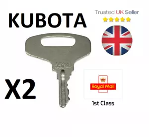 More details for 2x 55240 kubota ignition key for b series tractor