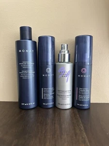 Monat Lot of 4-Soothing Micellar Shampoo & Detangler, Heat Protect, Color Lock + - Picture 1 of 3