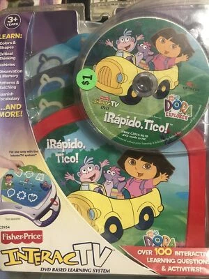 Fisher Price Interac Tv Dora The Explorer Irapido Tico DVD Based Learning System - Image 1 of 2