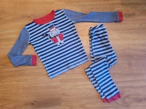 Hanna Andersson Gray Navy Red Motorbike Motorcycle LS Pajama’s Boys Size 4 - Picture 1 of 2