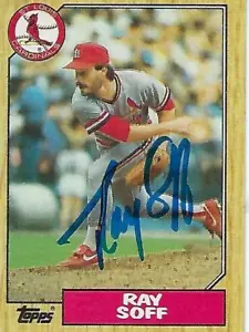 Topps 1987 firmado por Ray Soff #671 - Cardenales de San Luis - Imagen 1 de 1